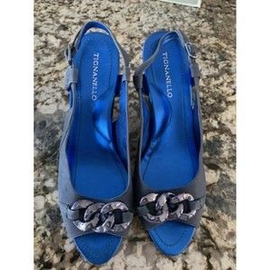NEW Tignanello Blue Wedges 10M